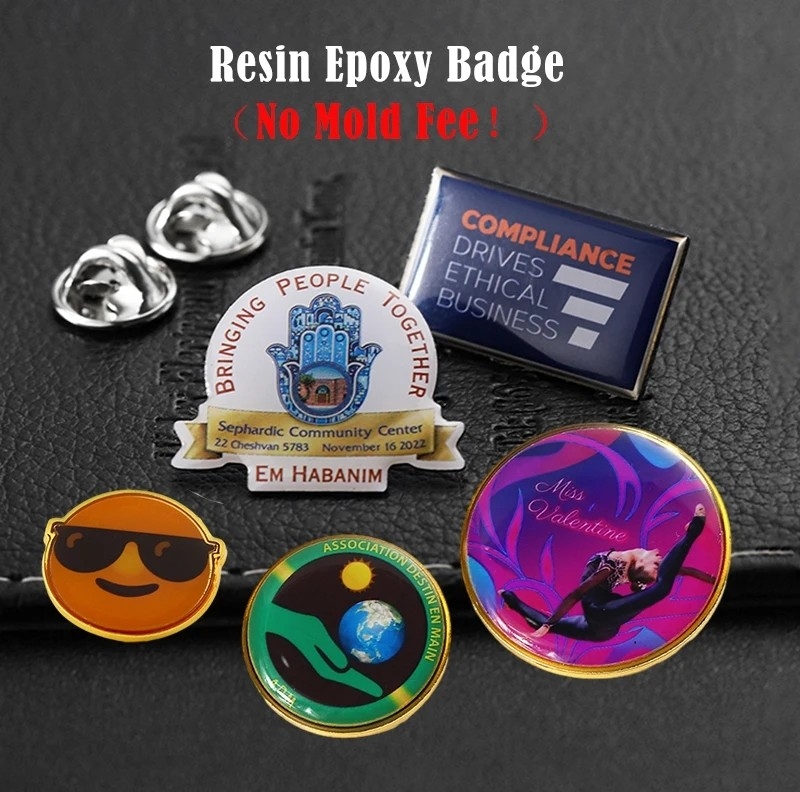 Goudkleurig metalen badge 2,5 cm 2,8 cm 3 cm metalen broche