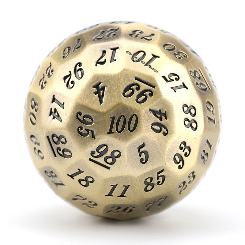 Gekleurde Solid 100D Metal Dice Set Dungeon en Dragon DND # RPG # COC