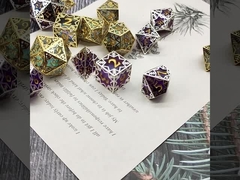 Hars koper frame zilver transparante hars dobbelstenen DND draak en kerker COC